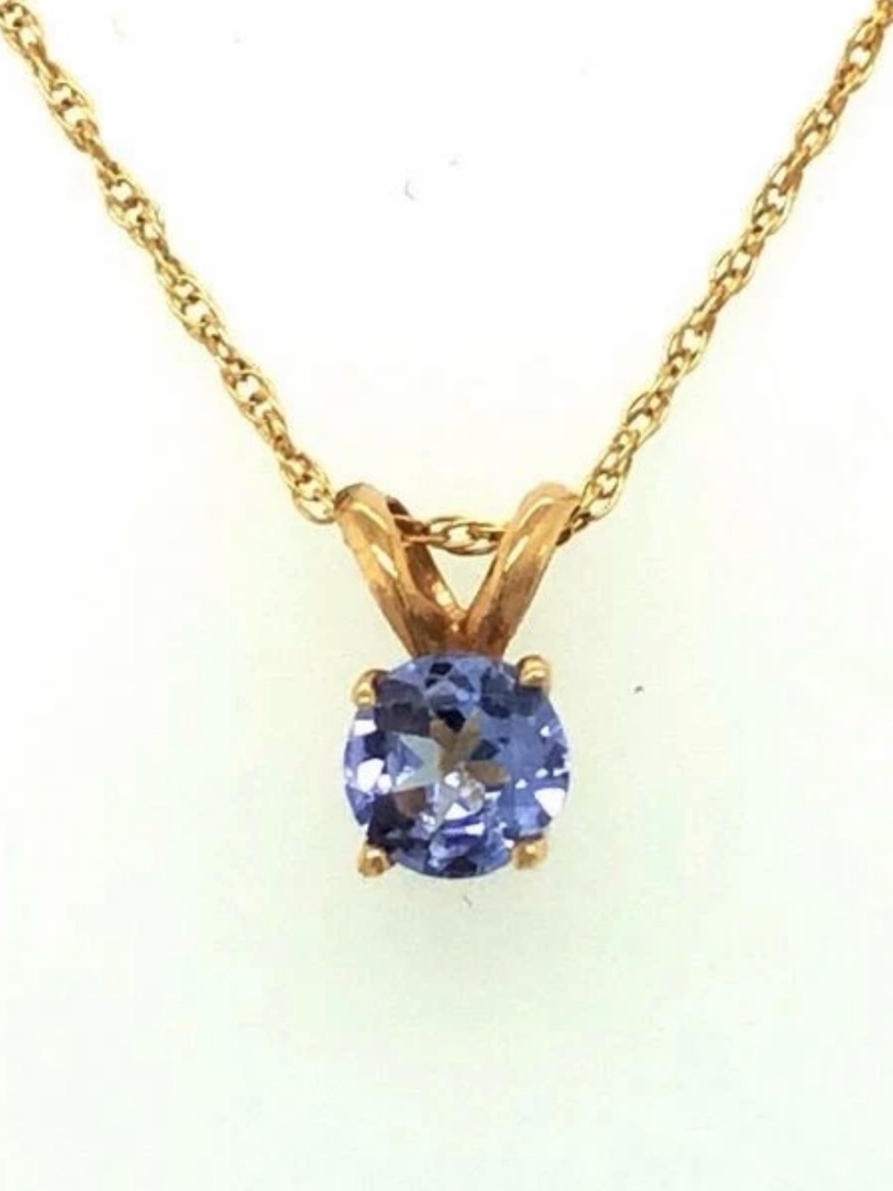 Le Vian 14K Yellow Gold 1/4ct Blueberry Tanzanite Pendant Necklace 16-18” NWT